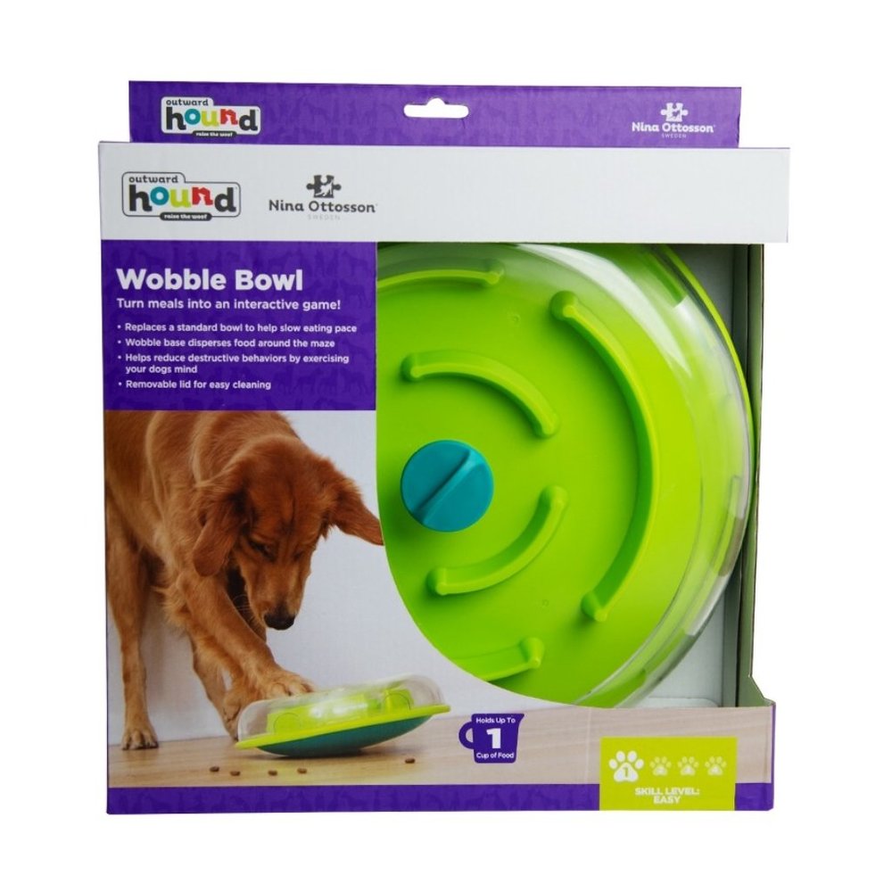 NEW Outward Hound Wobble Bowl Interactive Treat Puzzle Dog Toy